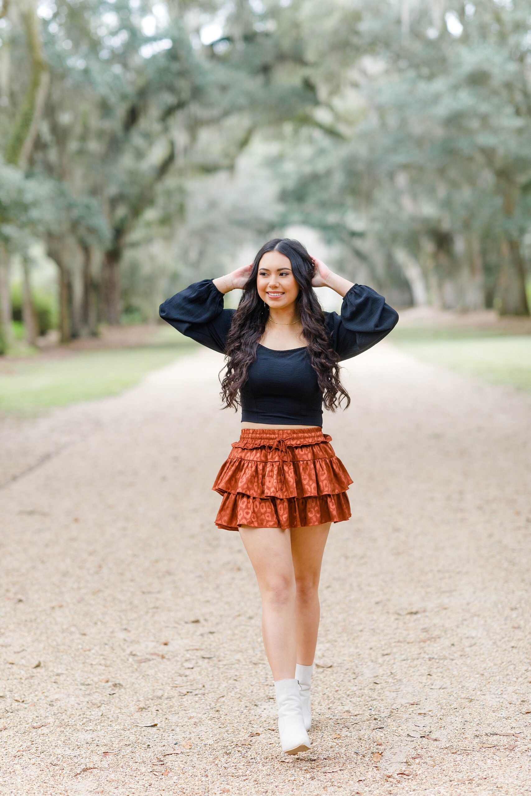 pros and cons to a senior session at Rosedown Plantation 