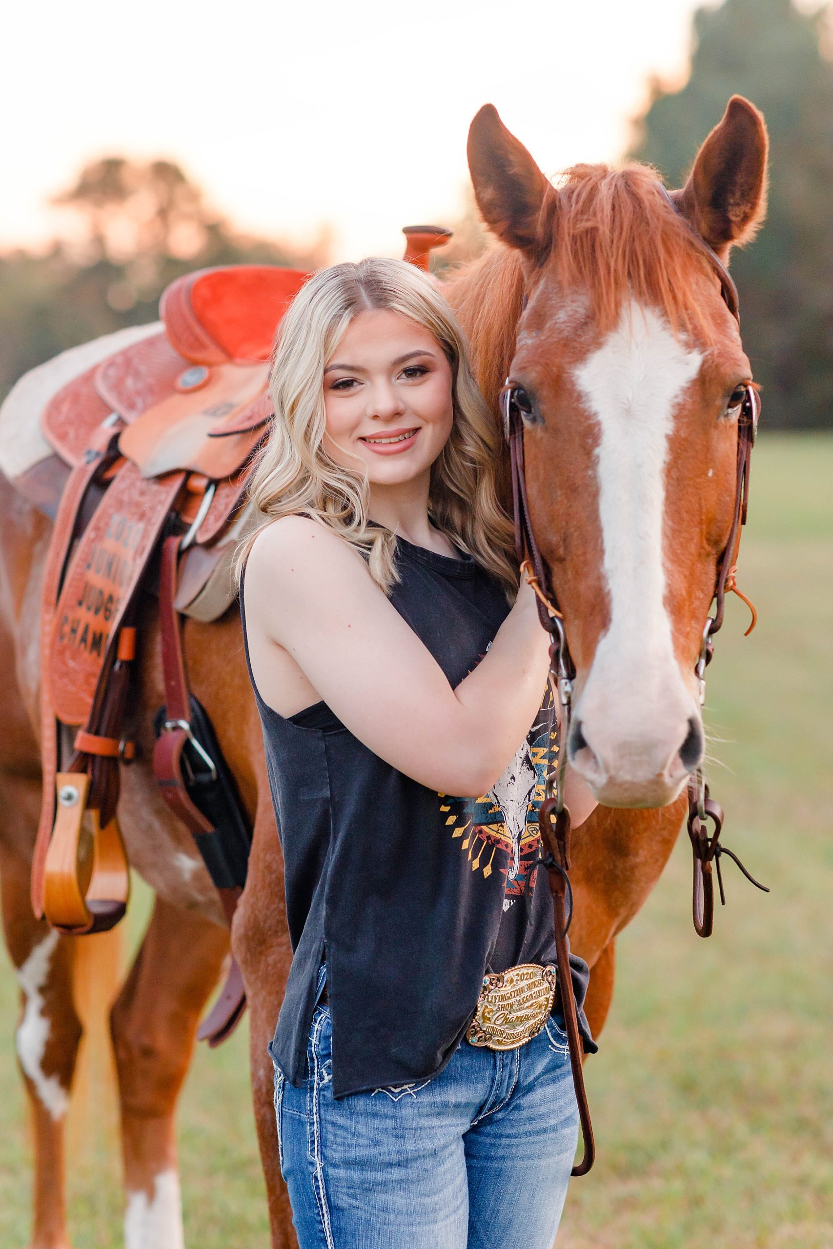 Equestrian inspired senior session by Southern Louisiana Senior Photographers Kathryn + Travis