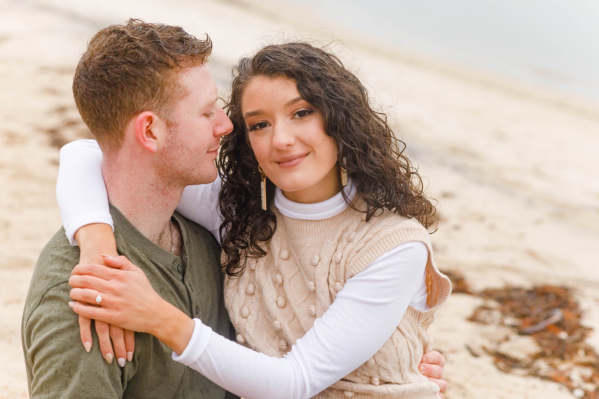 engagement portraits on the beach