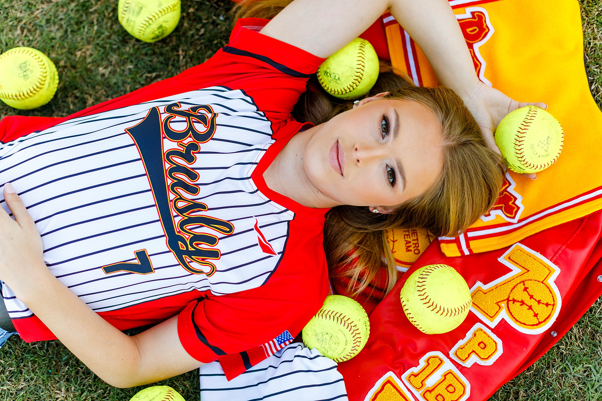 senior girl softball inspired senior portrait